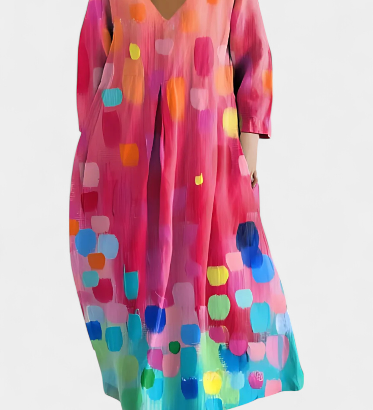 Ana - Robe Fluide avec Imprimé