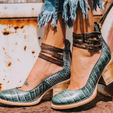 Ginevra - Chaussures à talons hauts avec plusieurs brides et semelle épaisse
