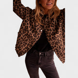 Rosa - Veste moderne à motif léopard