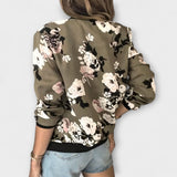 Andreia - Veste bomber élégante fleurie