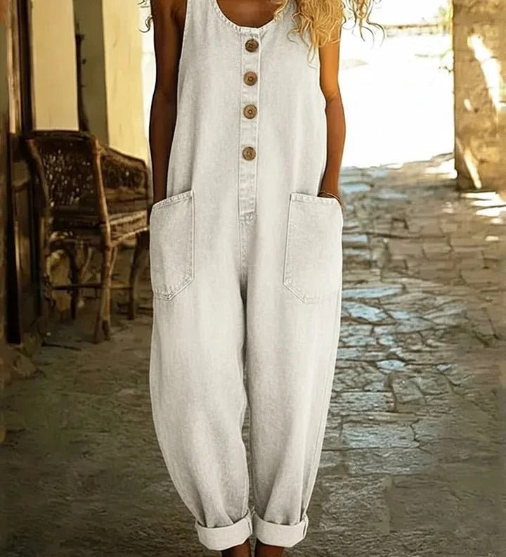Graça - Combinaison en Denim Lavé Vintage