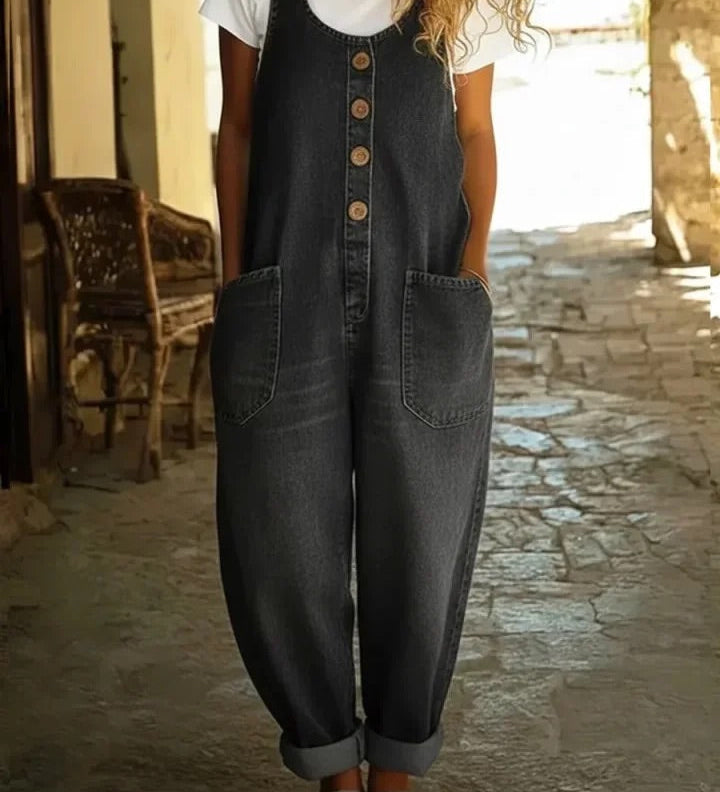 Graça - Combinaison en Denim Lavé Vintage