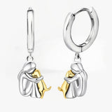 Câlin de Chien - Boucles d'Oreilles (Fermeture Ronde)