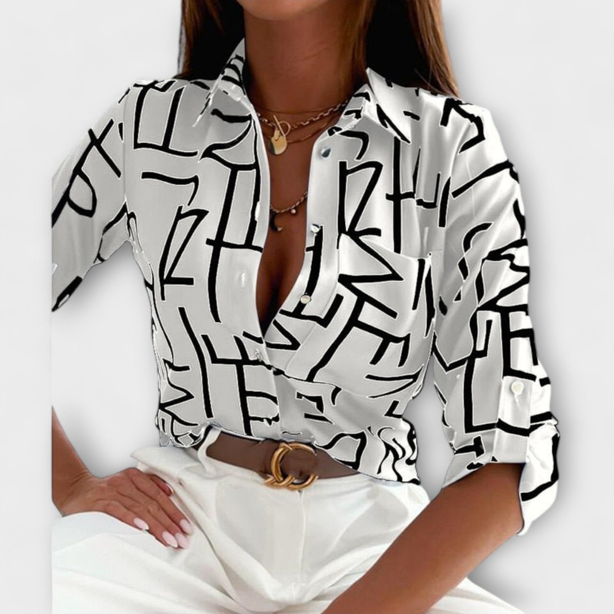 Romina - Blouse à col classique